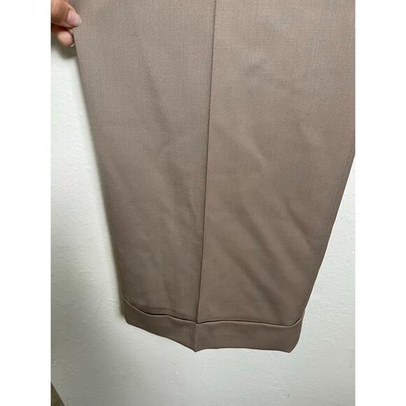 Talbots Women's Stretch High Rise Wool Pants Tan 16 Academia Quiet Luxury Preppy - Picture 9 of 14